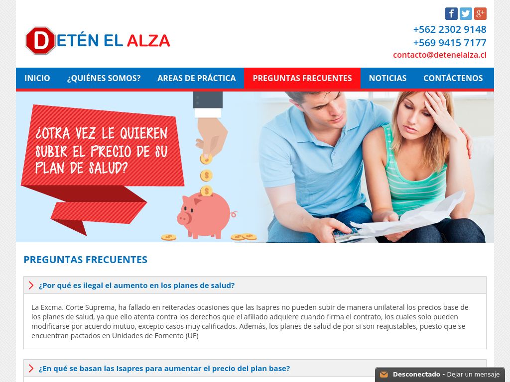 Alza plan de salud,