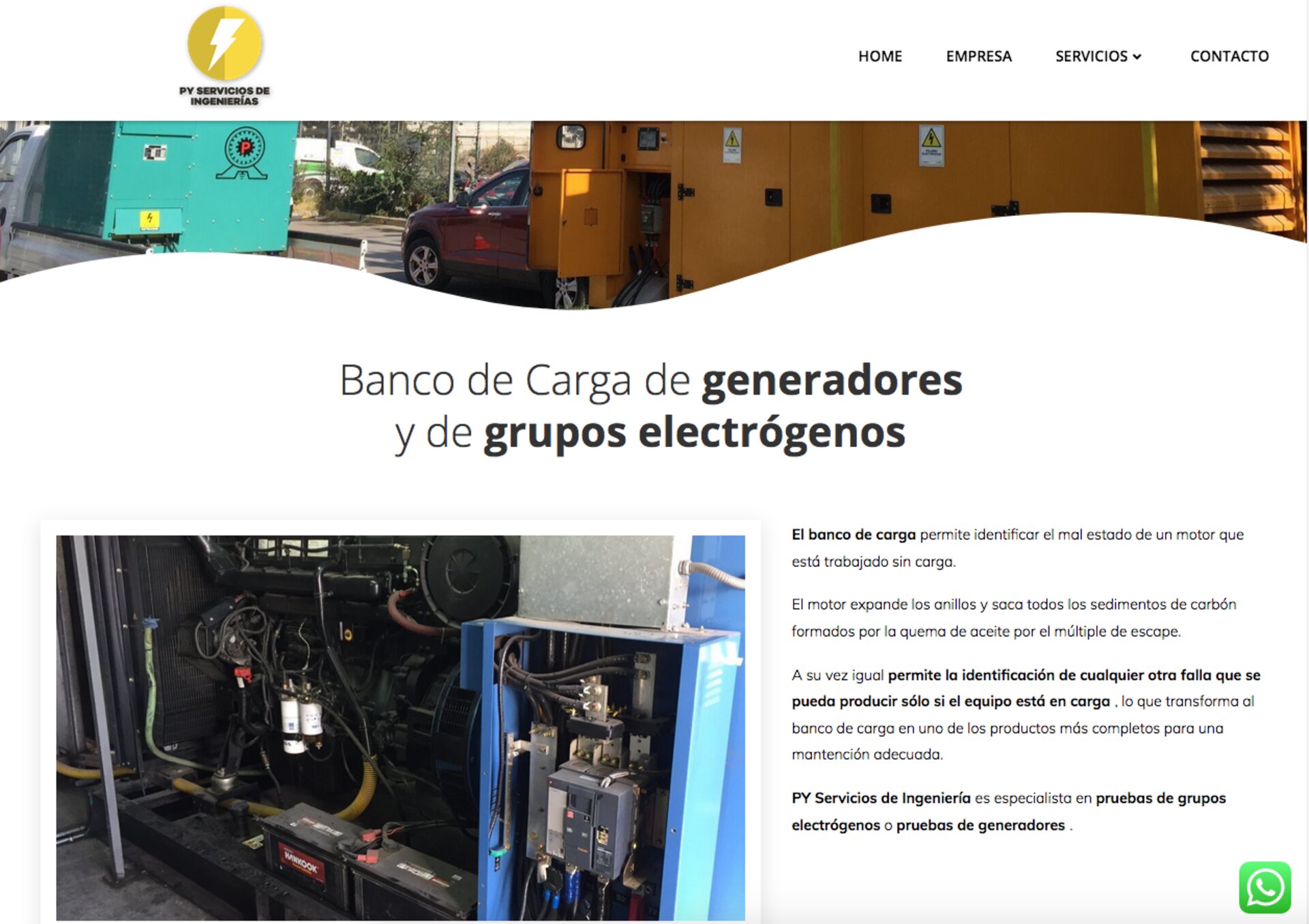 Banco de carga para grupos electrógenos