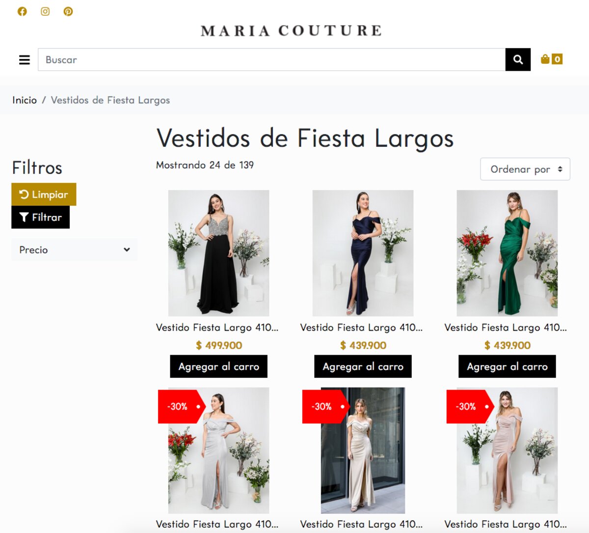 Vestidos de fiesta alonso de Córdova